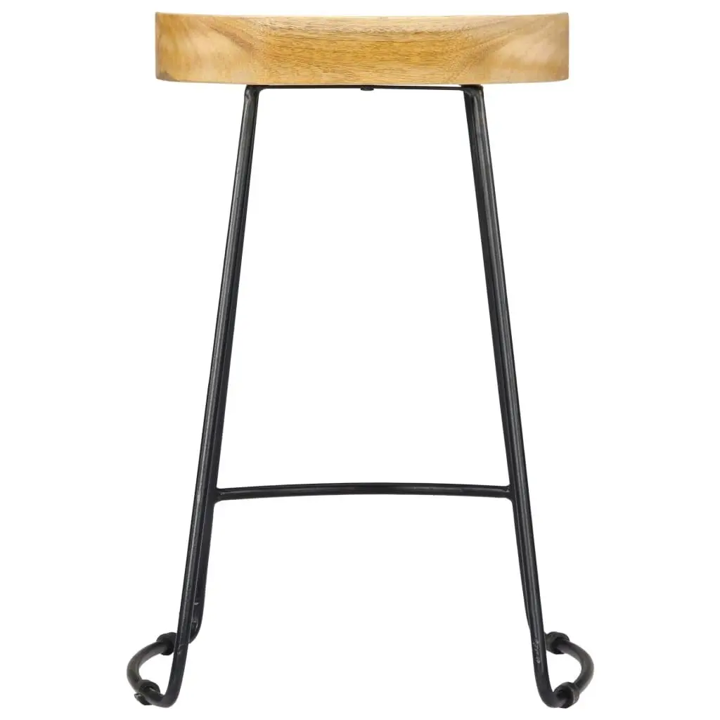 Gavin Bar Stools 2 pcs Solid Mango Wood 247837