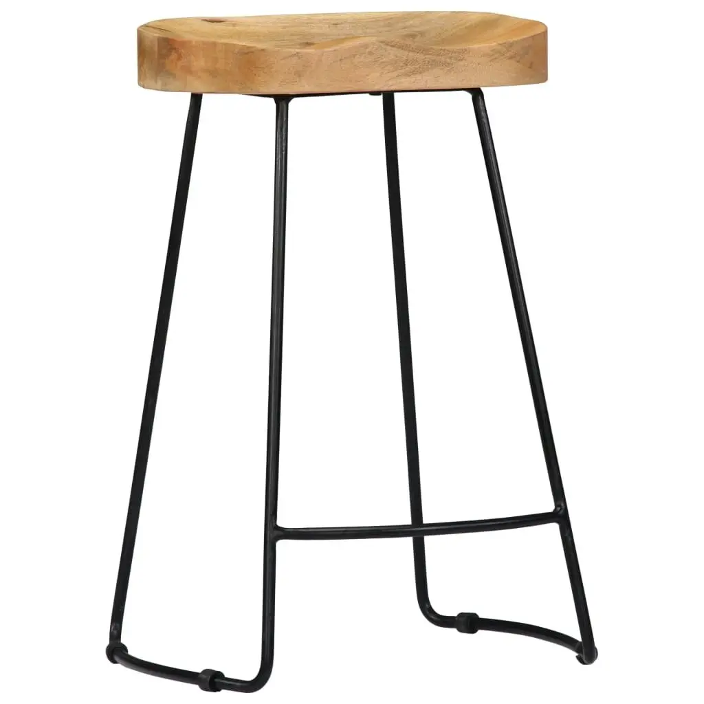 Gavin Bar Stools 2 pcs Solid Mango Wood 247837