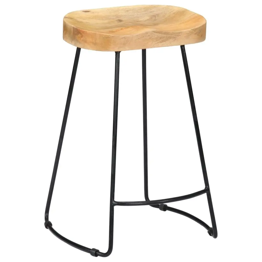 Gavin Bar Stools 2 pcs Solid Mango Wood 247837