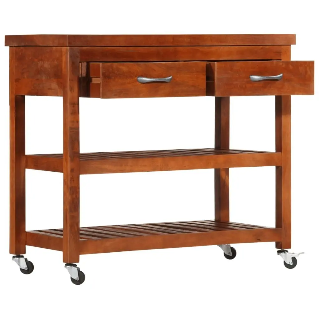 Kitchen Trolley 100x48x89 cm Solid Acacia Wood 282753