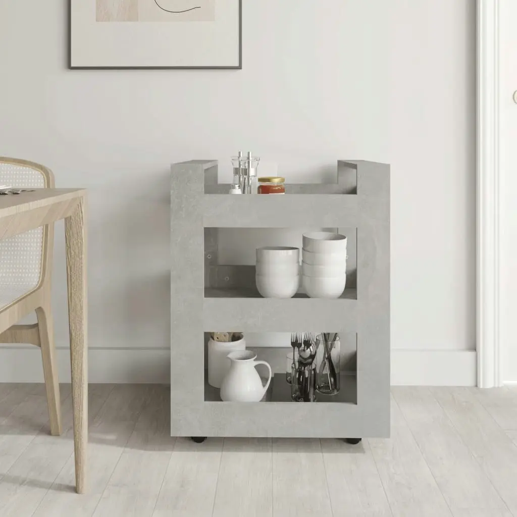 Kitchen Trolley Concrete Grey 60x45x80 cm Engineered Wood 816820