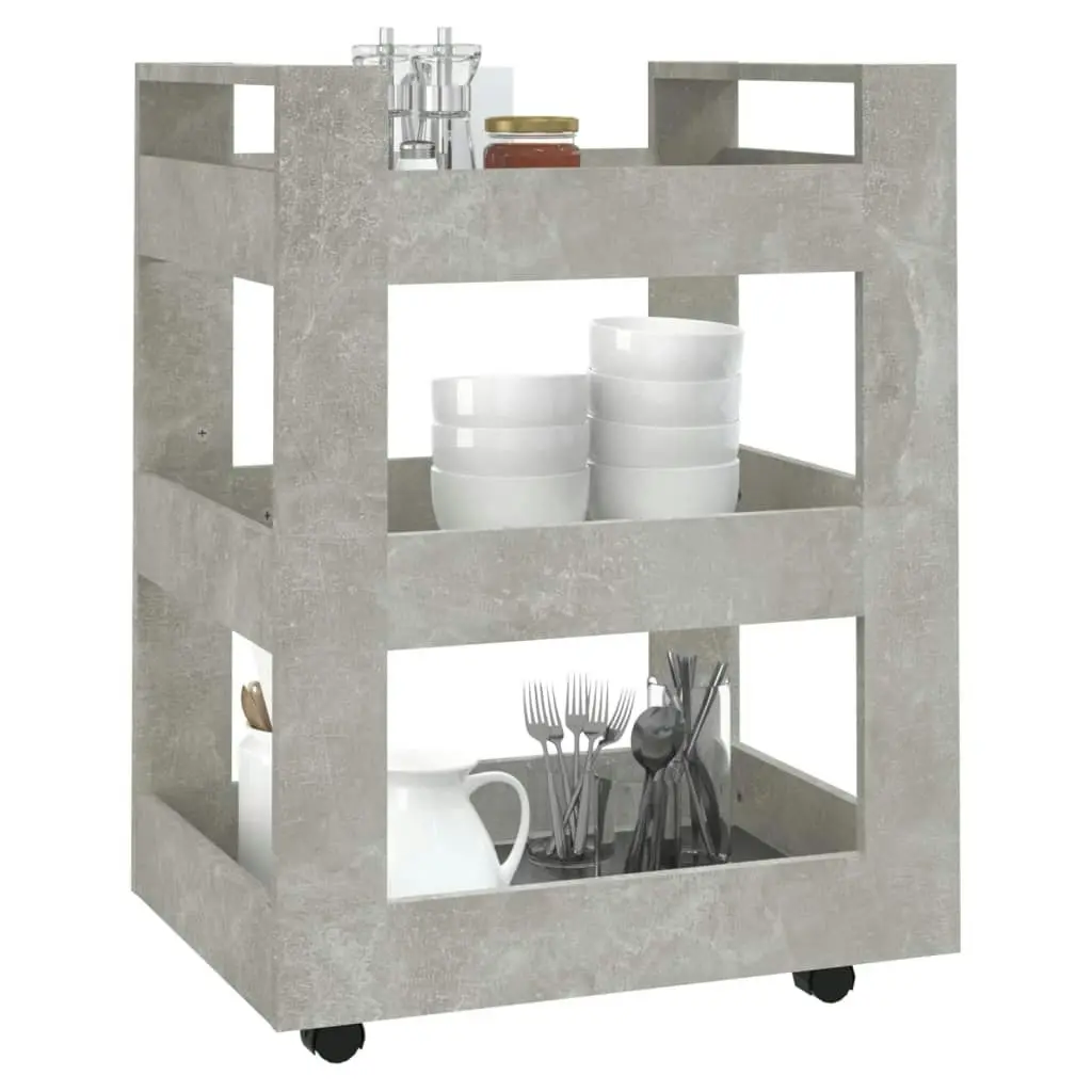 Kitchen Trolley Concrete Grey 60x45x80 cm Engineered Wood 816820