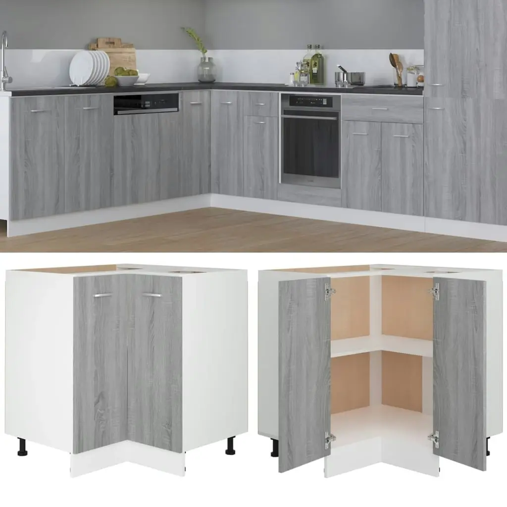 Kitchen Cabinet Grey Sonoma 75.5x75.5x81.5 cm Engineered Wood 815583