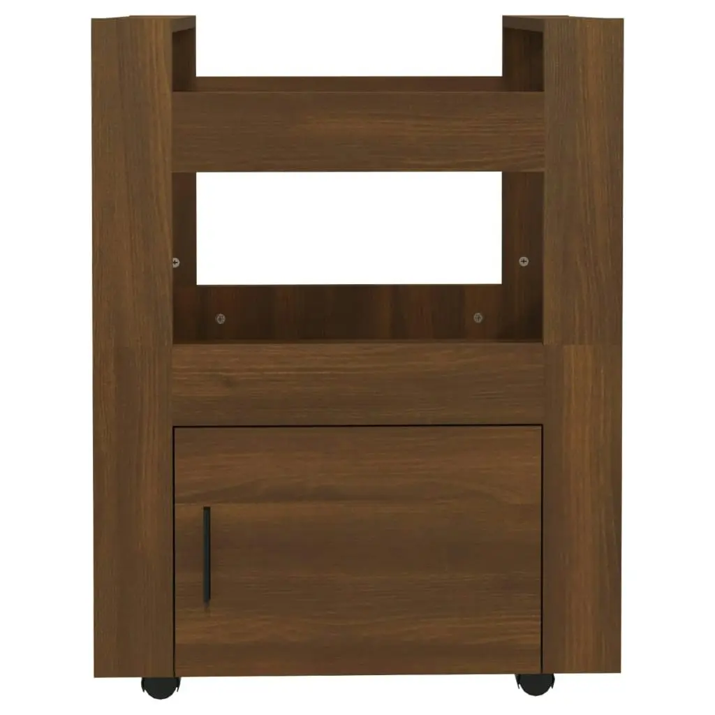 Kitchen Trolley Brown Oak 60x45x80 cm Engineered Wood 816831