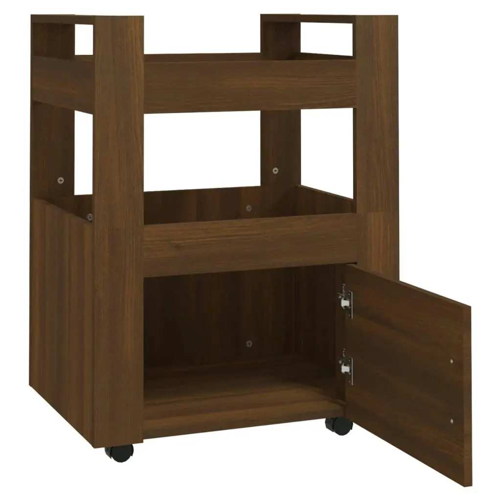 Kitchen Trolley Brown Oak 60x45x80 cm Engineered Wood 816831