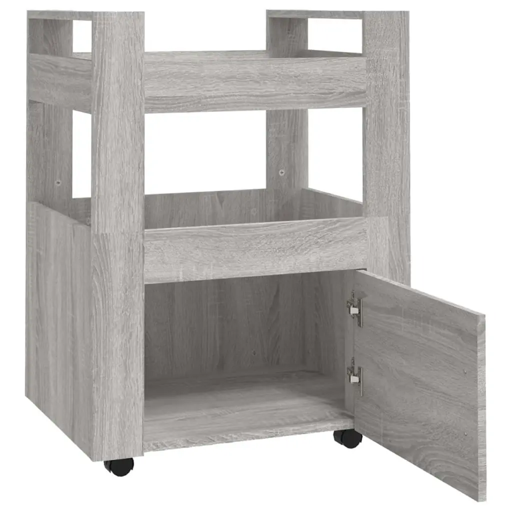 Kitchen Trolley Grey Sonoma 60x45x80 cm Engineered Wood 816830