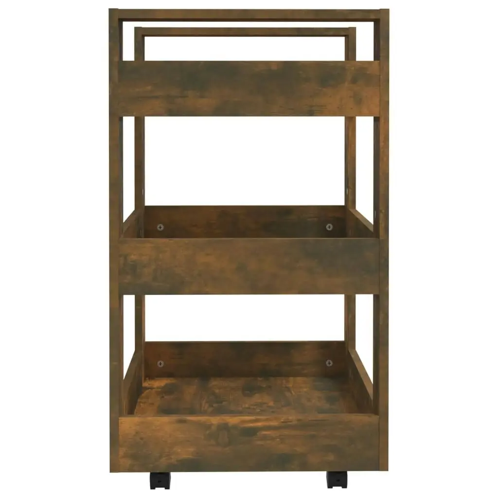 Kitchen Trolley Smoked Oak 60x45x80 cm Engineered Wood 816821