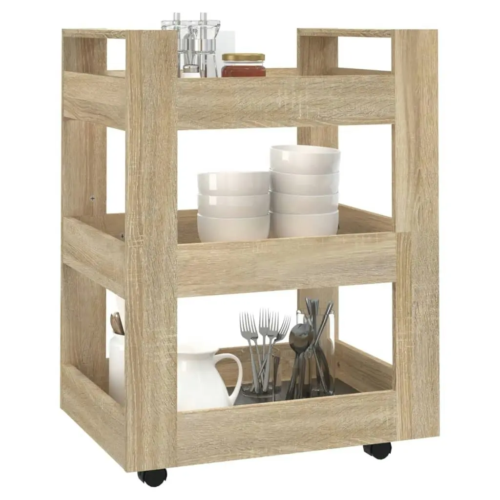 Kitchen Trolley Sonoma Oak 60x45x80 cm Engineered Wood 816819