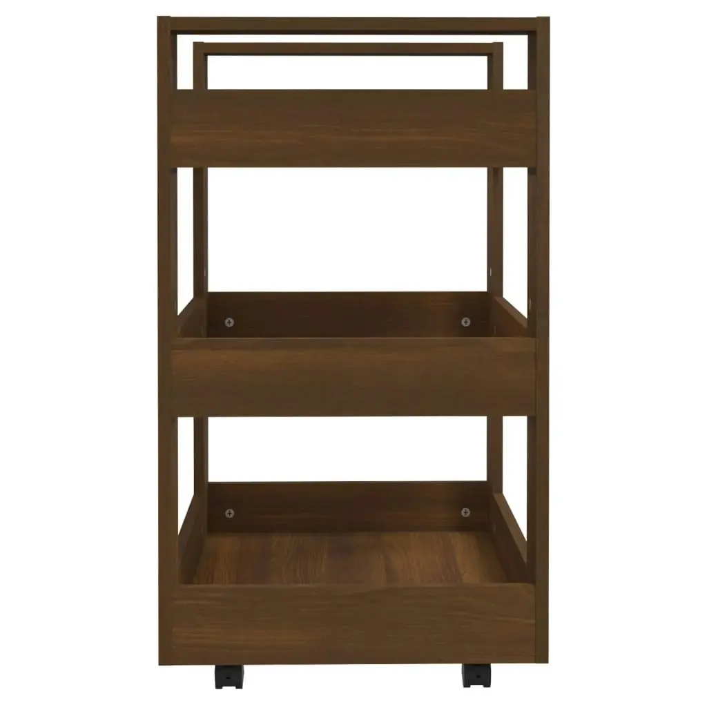 Kitchen Trolley Brown Oak 60x45x80 cm Engineered Wood 816823