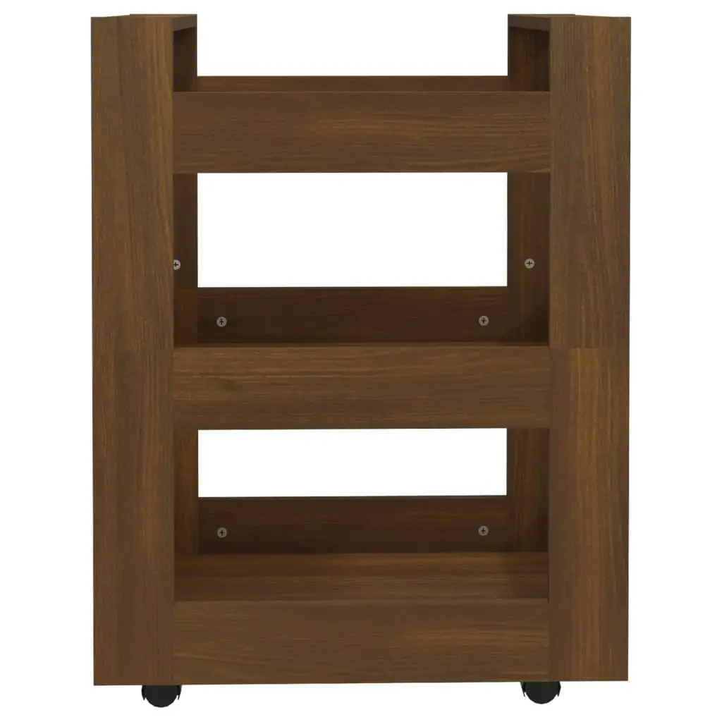 Kitchen Trolley Brown Oak 60x45x80 cm Engineered Wood 816823