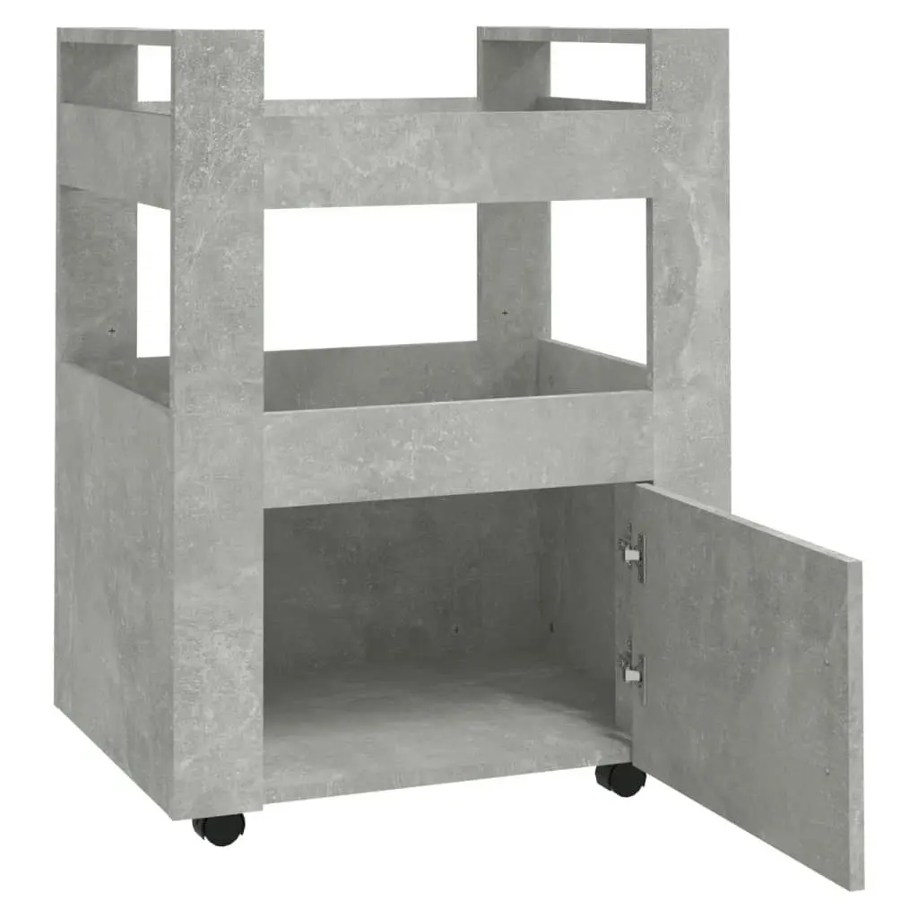 Kitchen Trolley Concrete Grey 60x45x80 cm Engineered Wood 816828