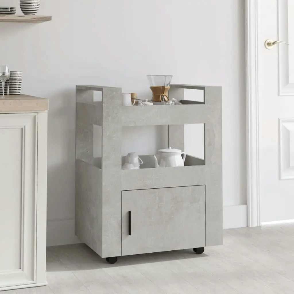 Kitchen Trolley Concrete Grey 60x45x80 cm Engineered Wood 816828