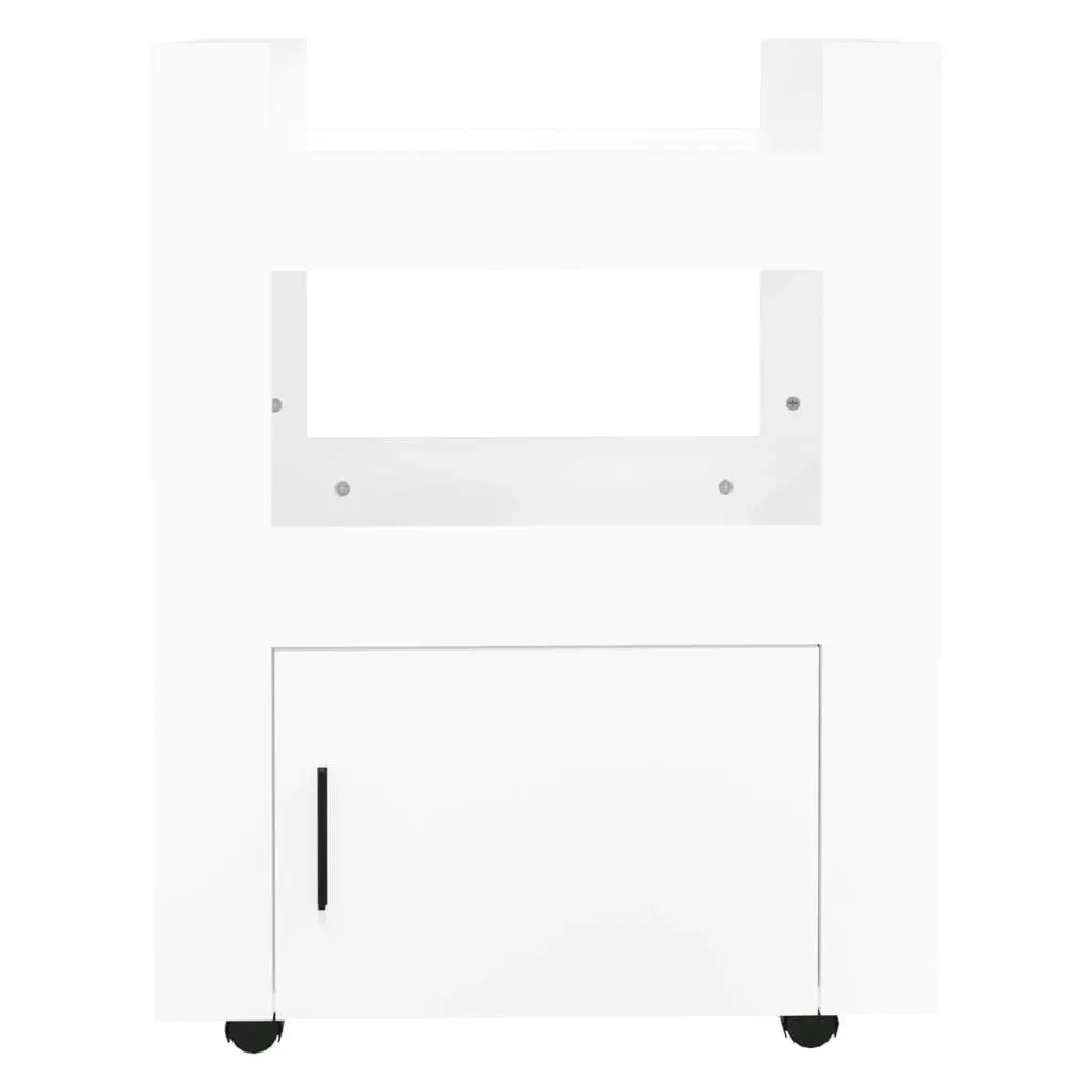 Kitchen Trolley High Gloss White 60x45x80 cm Engineered Wood 816826