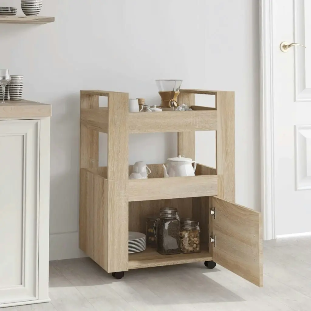 Kitchen Trolley Sonoma Oak 60x45x80 cm Engineered Wood 816827