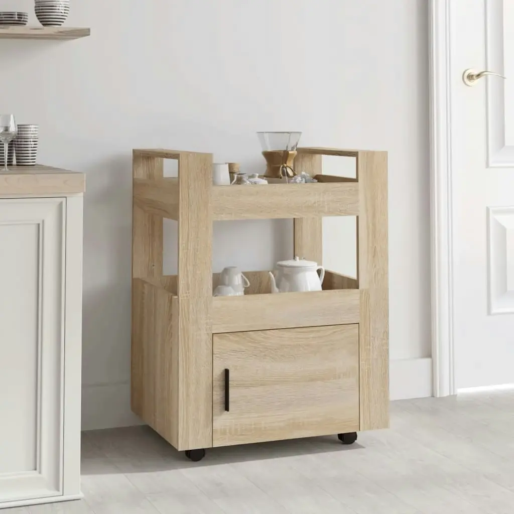 Kitchen Trolley Sonoma Oak 60x45x80 cm Engineered Wood 816827