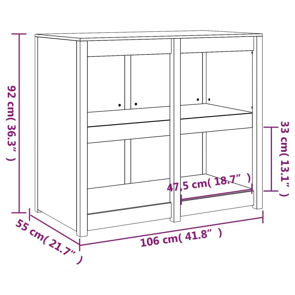 Outdoor Kitchen Cabinet 106x55x92 cm Solid Wood Douglas 832356