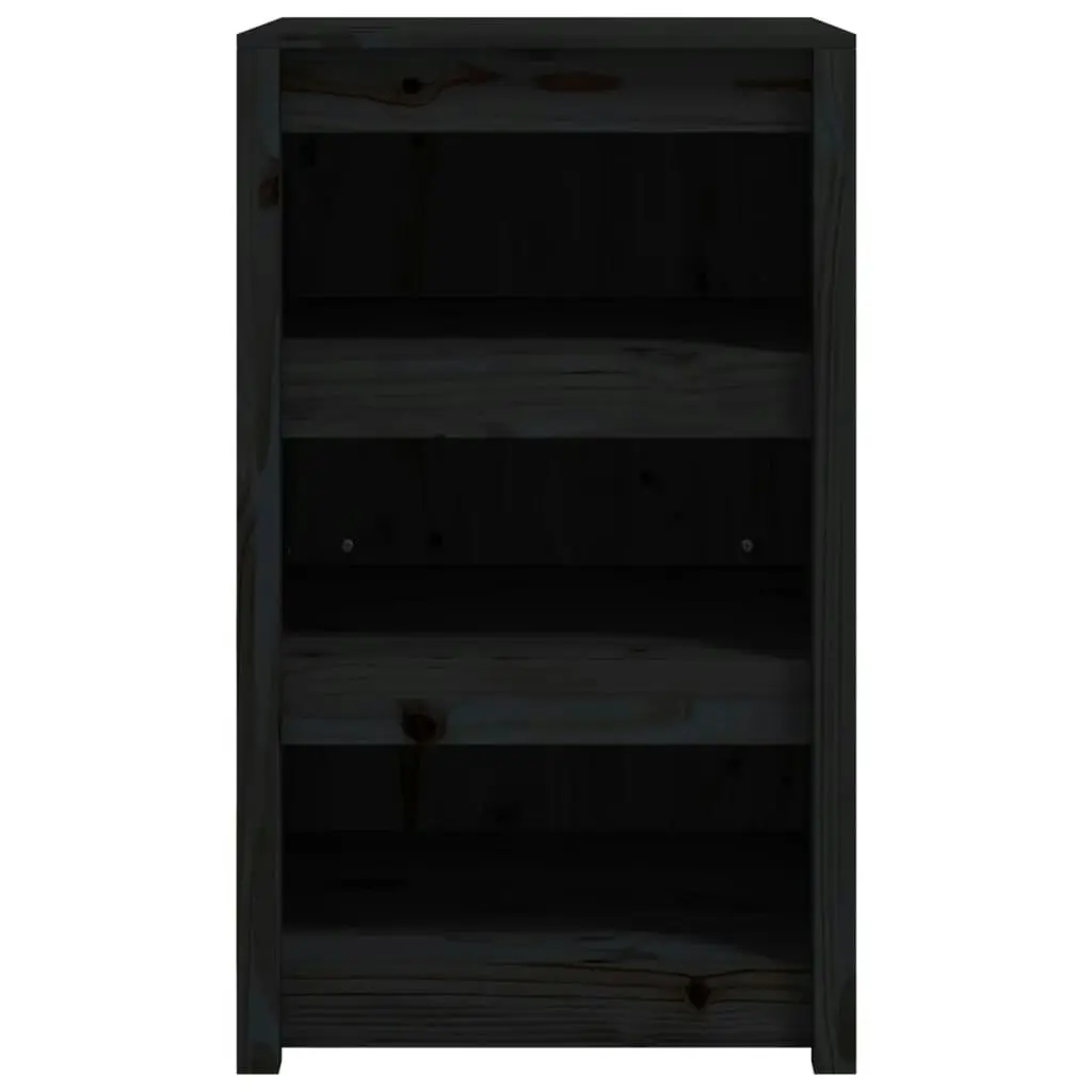 Outdoor Kitchen Cabinet Black 55x55x92 cm Solid Wood Pine 832343