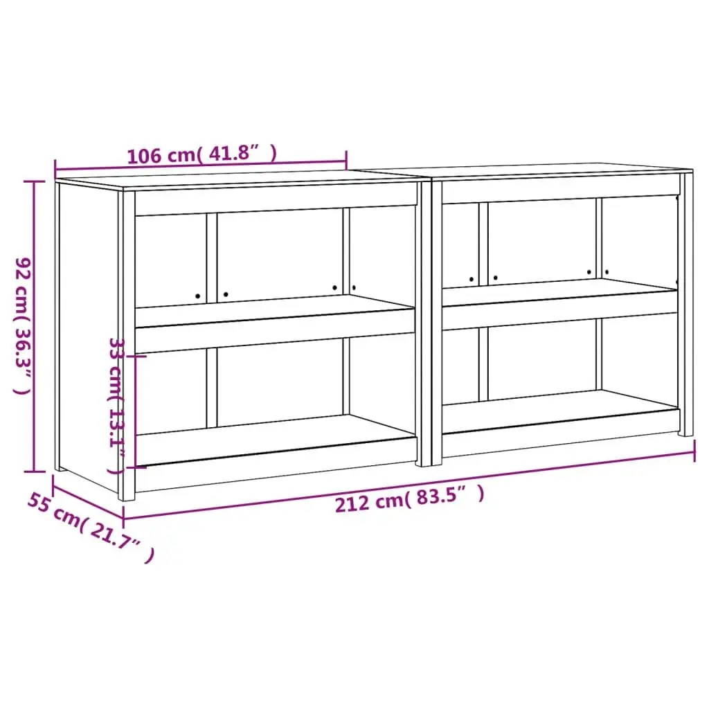 Outdoor Kitchen Cabinets 2 pcs Solid Wood Douglas 3196149