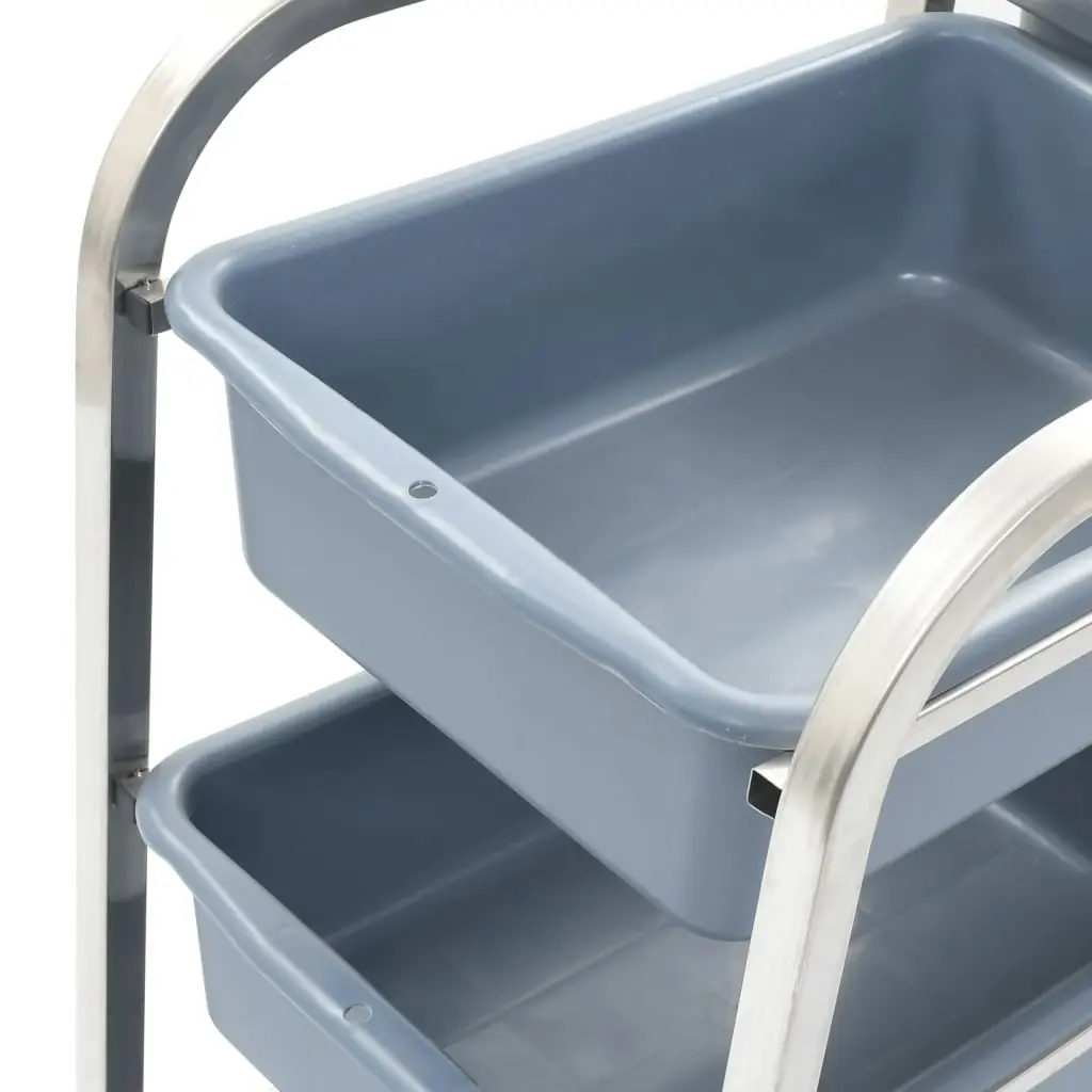 Kitchen Cart with Plastic Containers 82x43.5x93 cm 50918