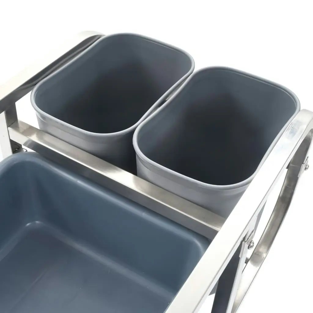 Kitchen Cart with Plastic Containers 82x43.5x93 cm 50918