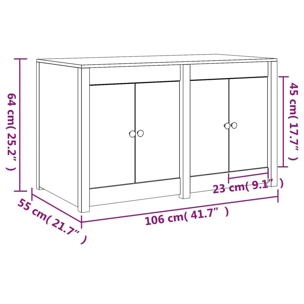 Outdoor Kitchen Cabinet 106x55x64 cm Solid Wood Douglas 832340