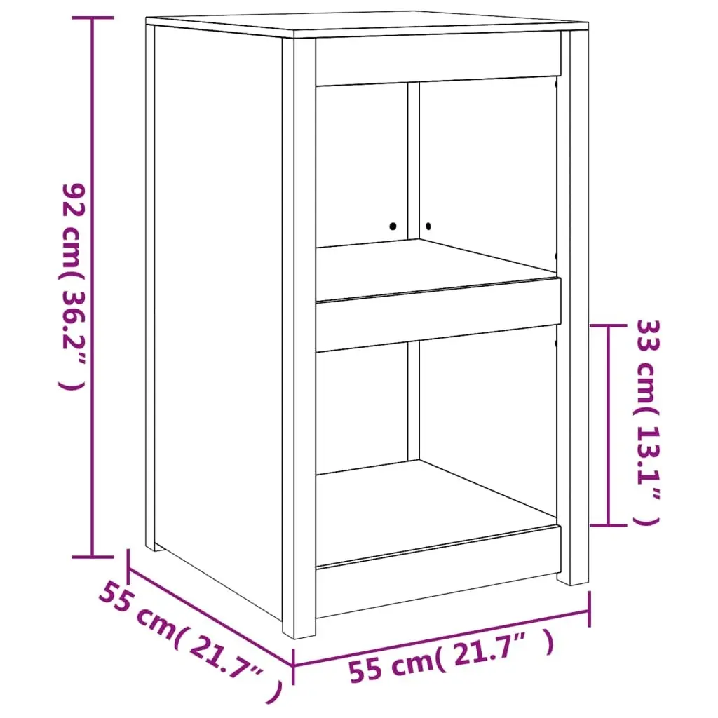 Outdoor Kitchen Cabinet 55x55x92 cm Solid Wood Douglas 832352