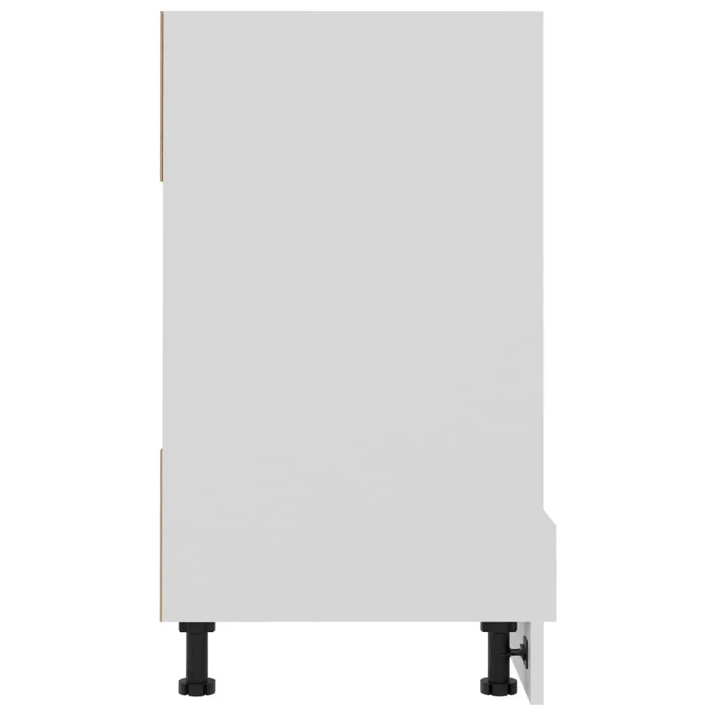 Oven Cabinet White 60x46x81.5 cm Engineered Wood 802497