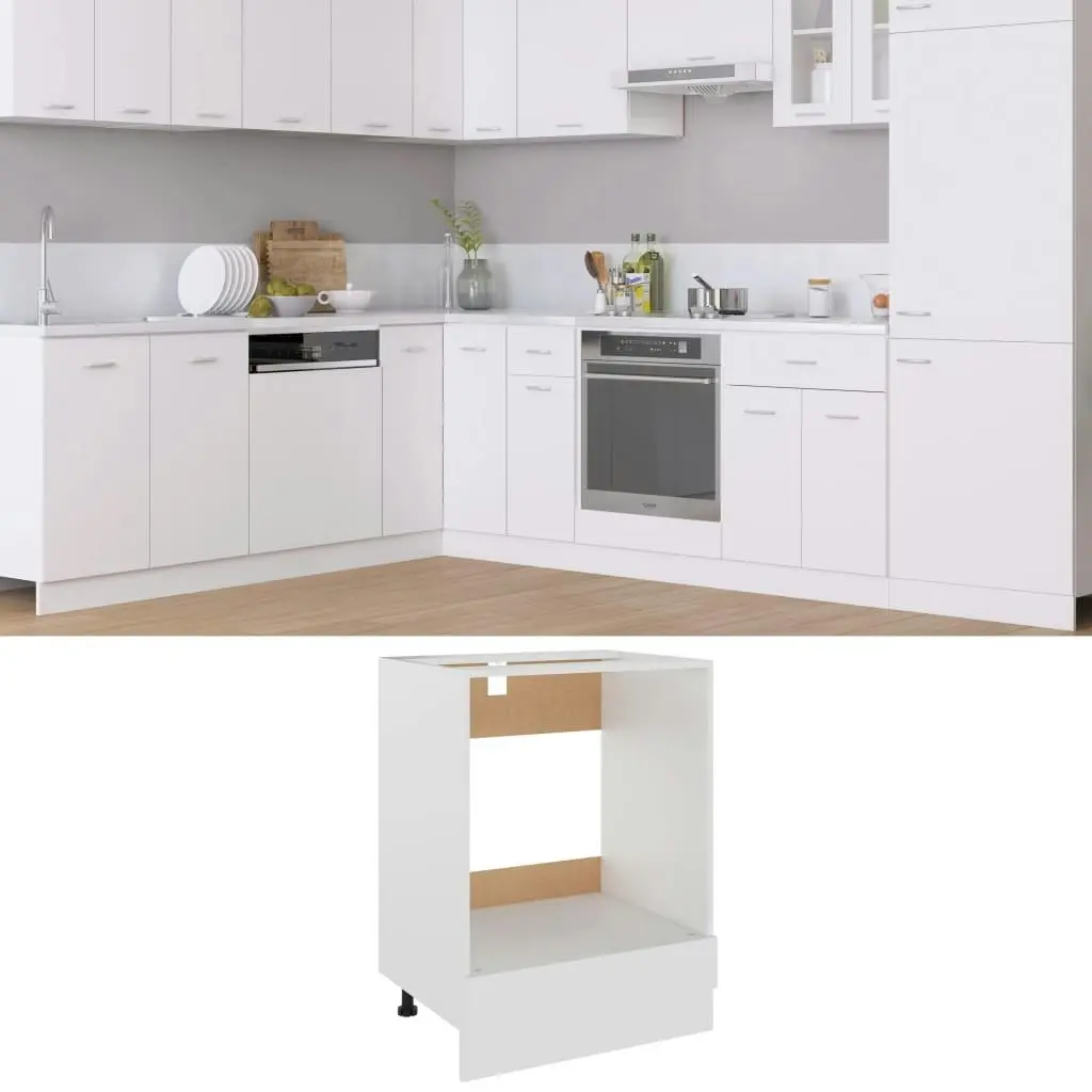 Oven Cabinet White 60x46x81.5 cm Engineered Wood 802497