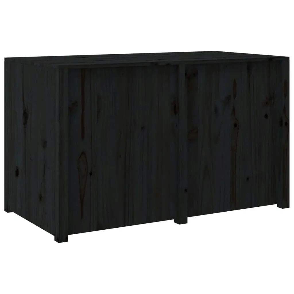 Outdoor Kitchen Cabinet Black 106x55x64 cm Solid Wood Pine 832335