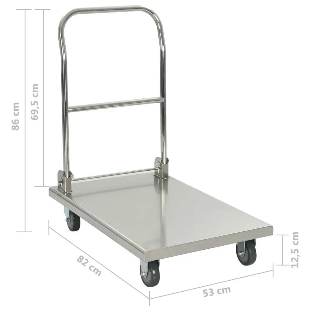 Platform Wagon Silver 82x53x86 cm Stainless Steel 50919