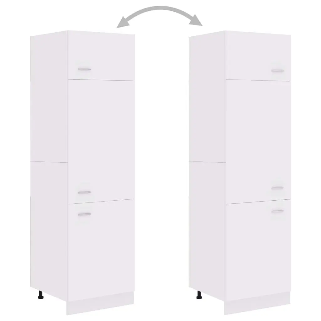 Refrigerator Cabinet White 60x57x207 cm Engineered Wood 802538