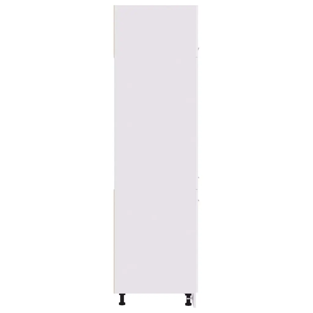 Refrigerator Cabinet White 60x57x207 cm Engineered Wood 802538