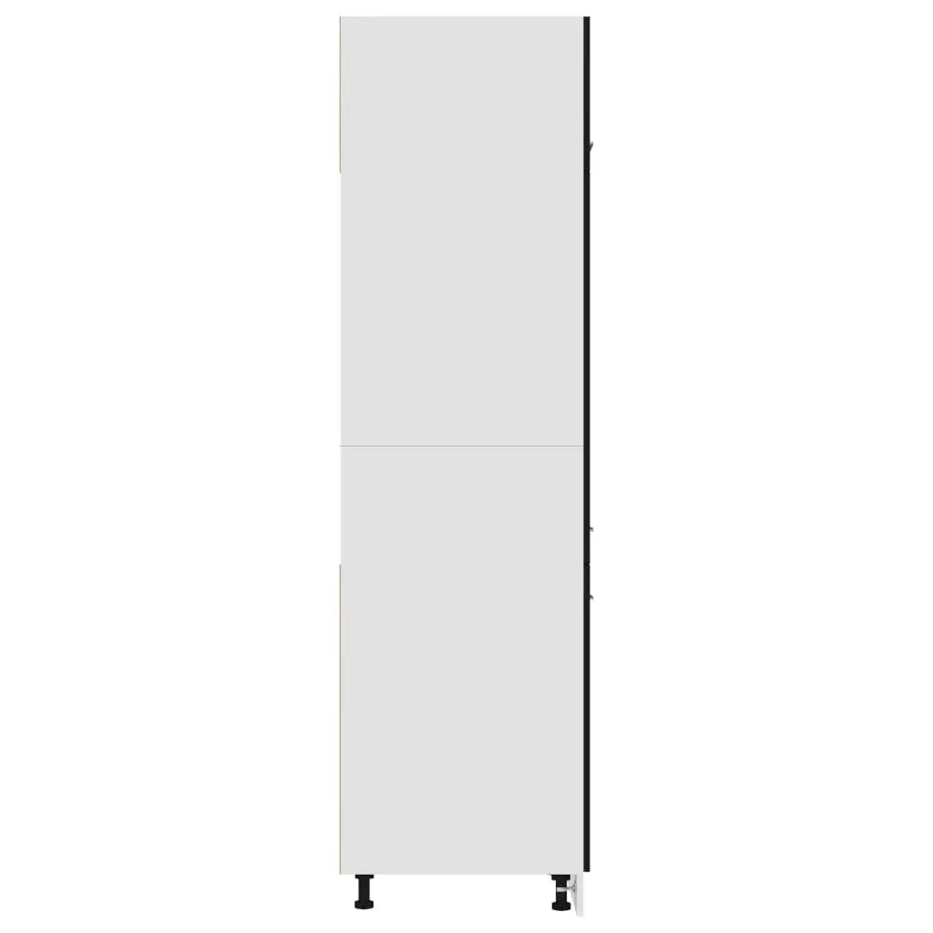 Refrigerator Cabinet Black 60x57x207 cm Engineered Wood 802539