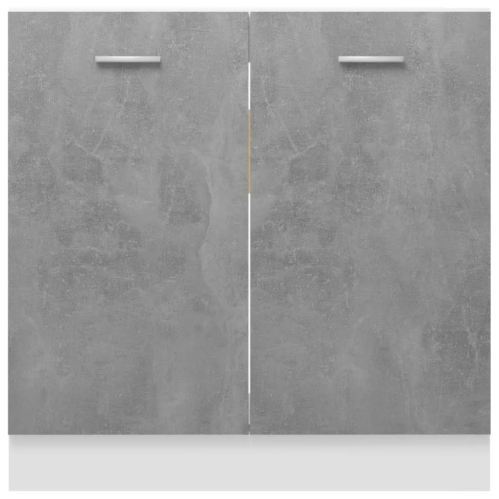 Sink Bottom Cabinet Concrete Grey 80x46x81.5 cm Engineered Wood 801200