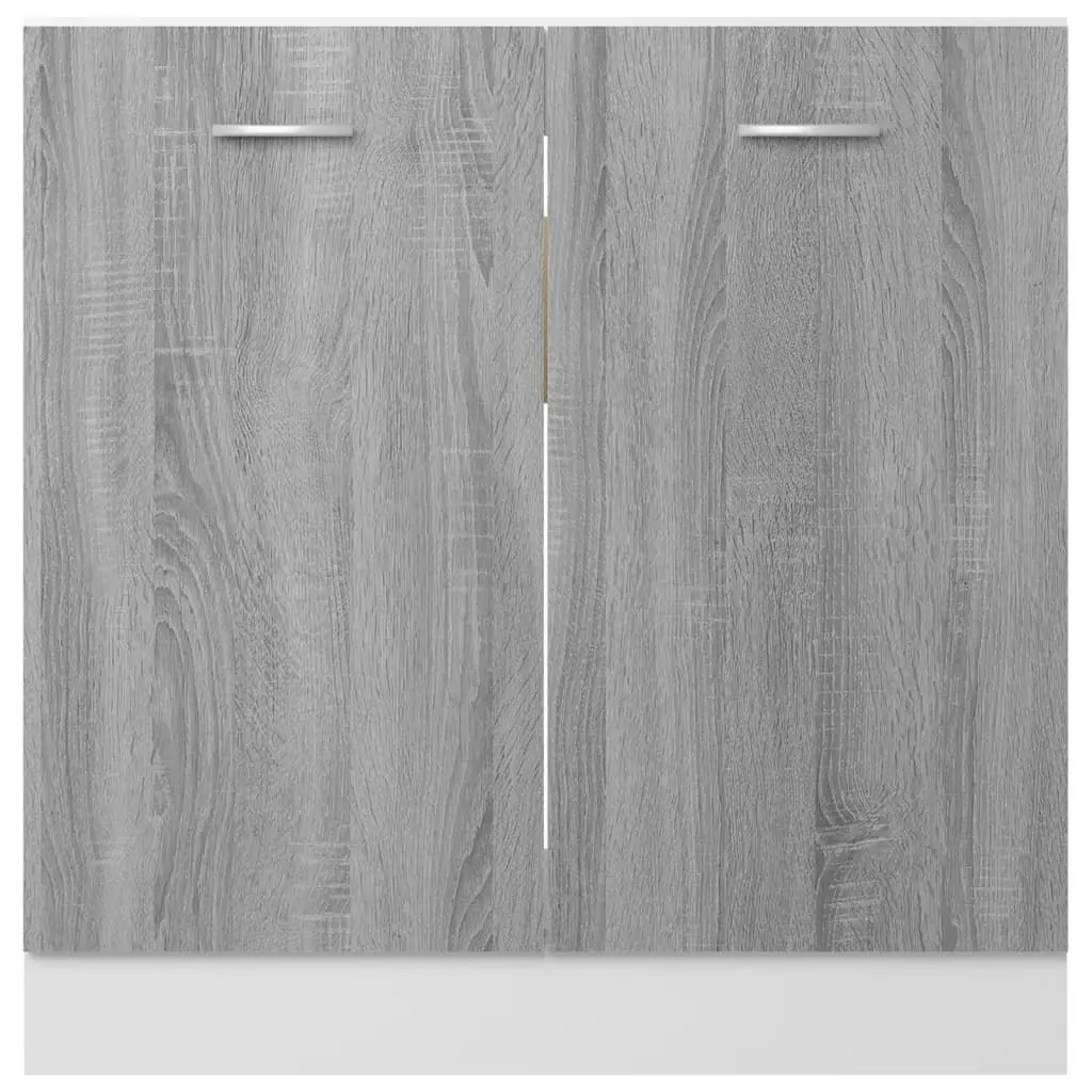 Sink Bottom Cabinet Grey Sonoma 80x46x81.5 cm Engineered Wood 815565