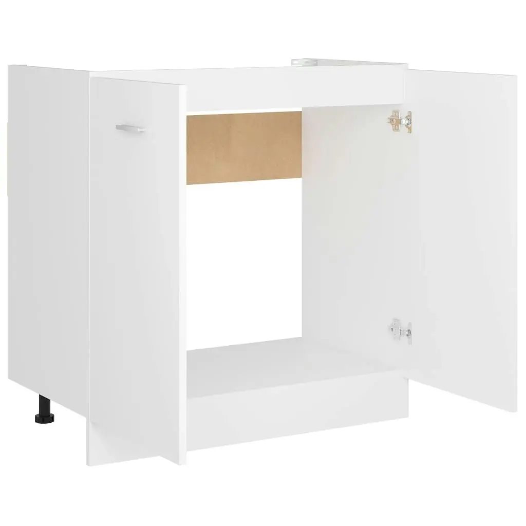 Sink Bottom Cabinet White 80x46x81.5 cm Engineered Wood 801196