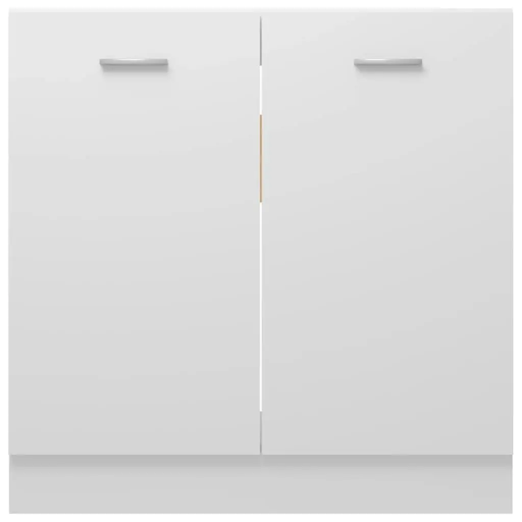 Sink Bottom Cabinet White 80x46x81.5 cm Engineered Wood 801196