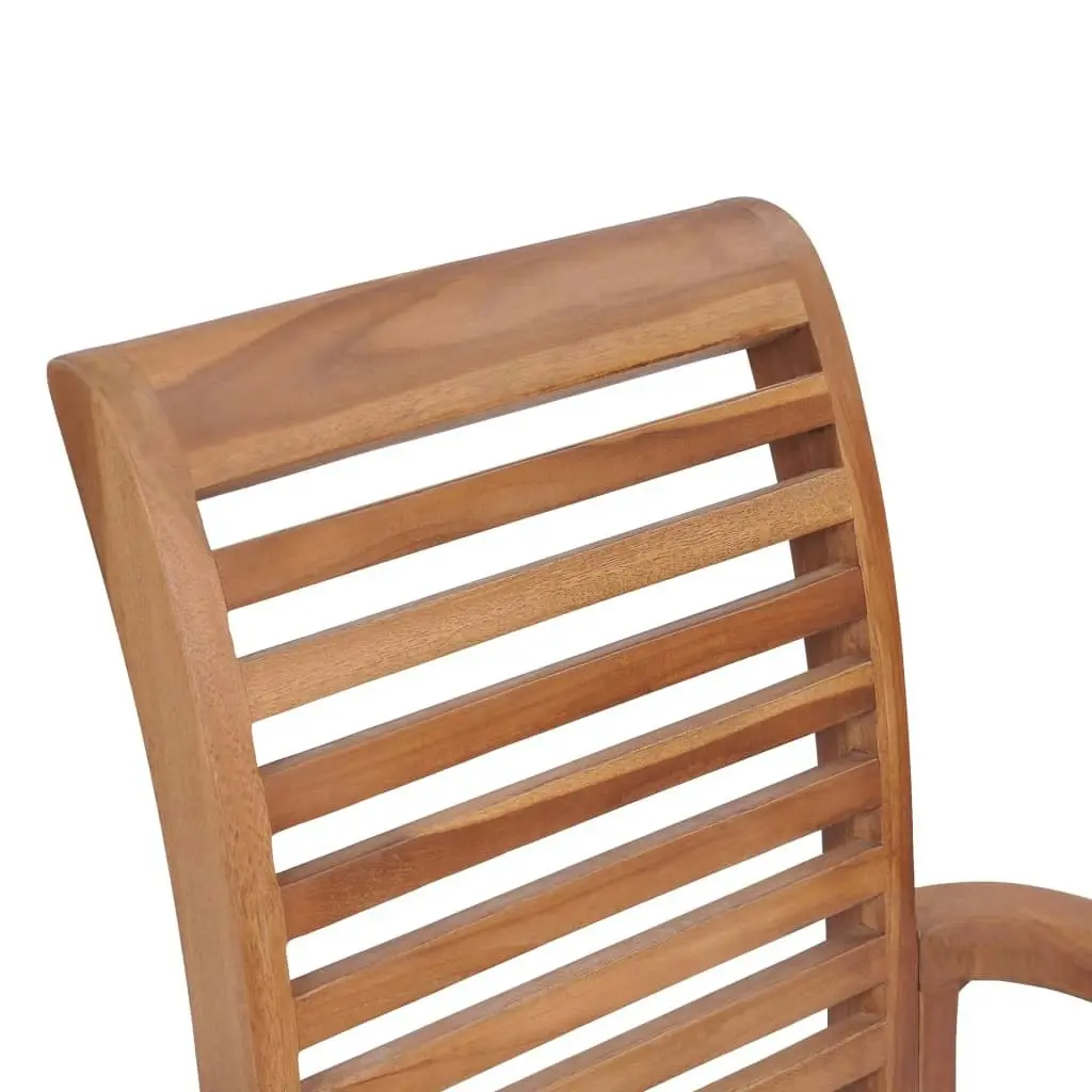 Stacking Dining Chairs 2 pcs Solid Teak 44664