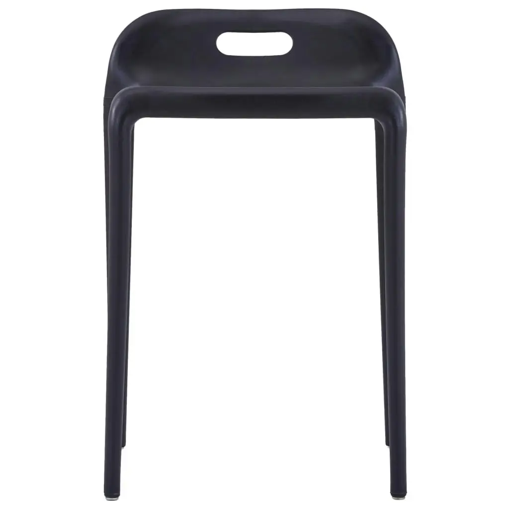 Stackable Stools 4 pcs Black Plastic 247281