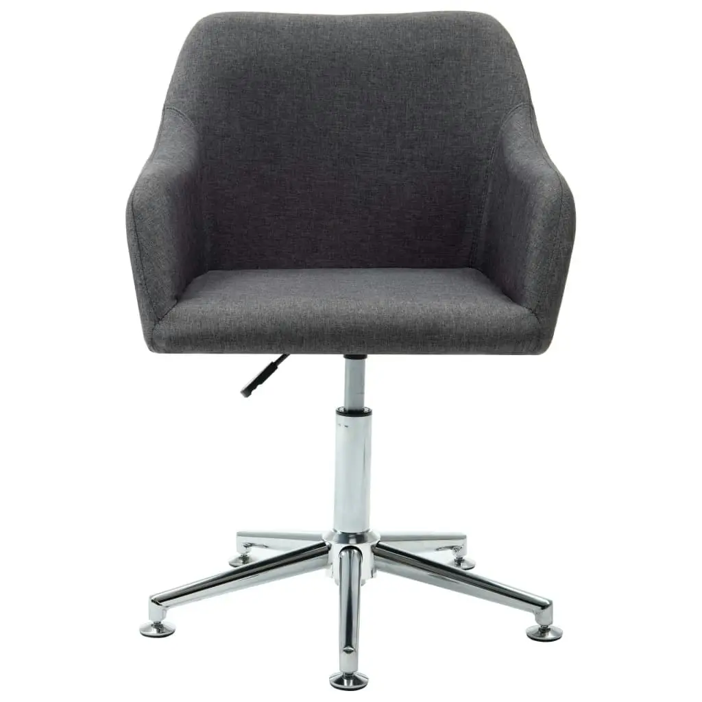 Swivel Dining Chair Dark Grey Fabric 323032