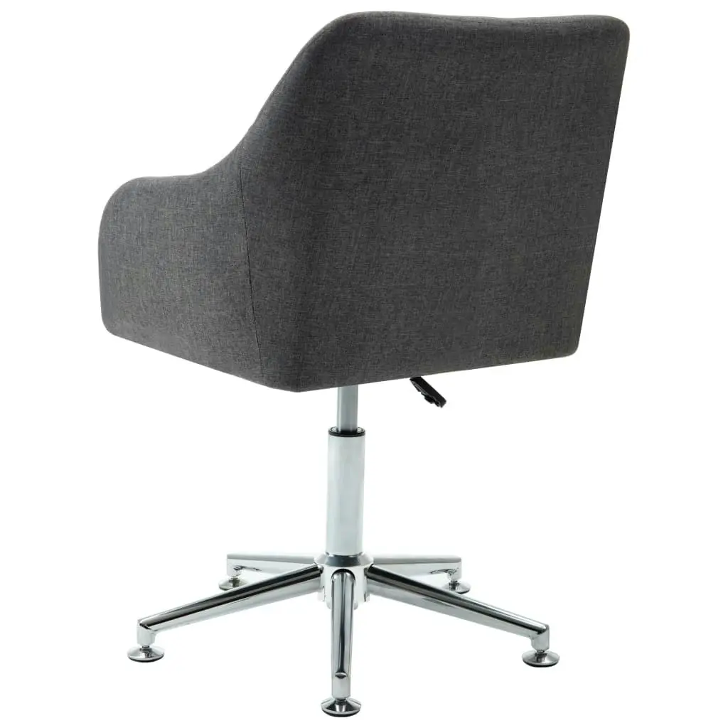 Swivel Dining Chair Dark Grey Fabric 323032