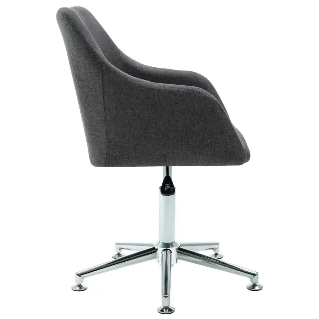 Swivel Dining Chair Dark Grey Fabric 283470