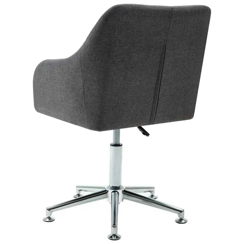 Swivel Dining Chair Dark Grey Fabric 283470