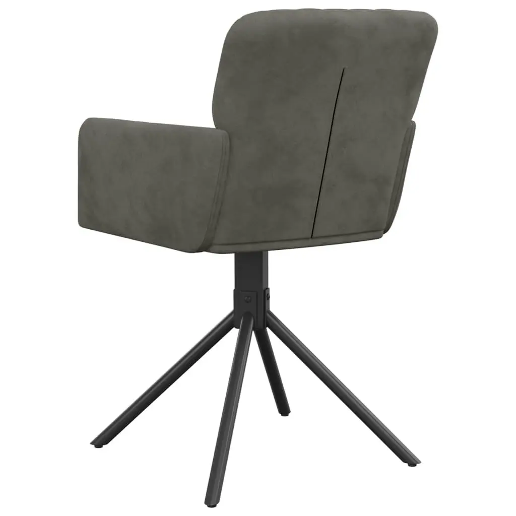 Swivel Dining Chairs 2 pcs Dark Grey Velvet 344791