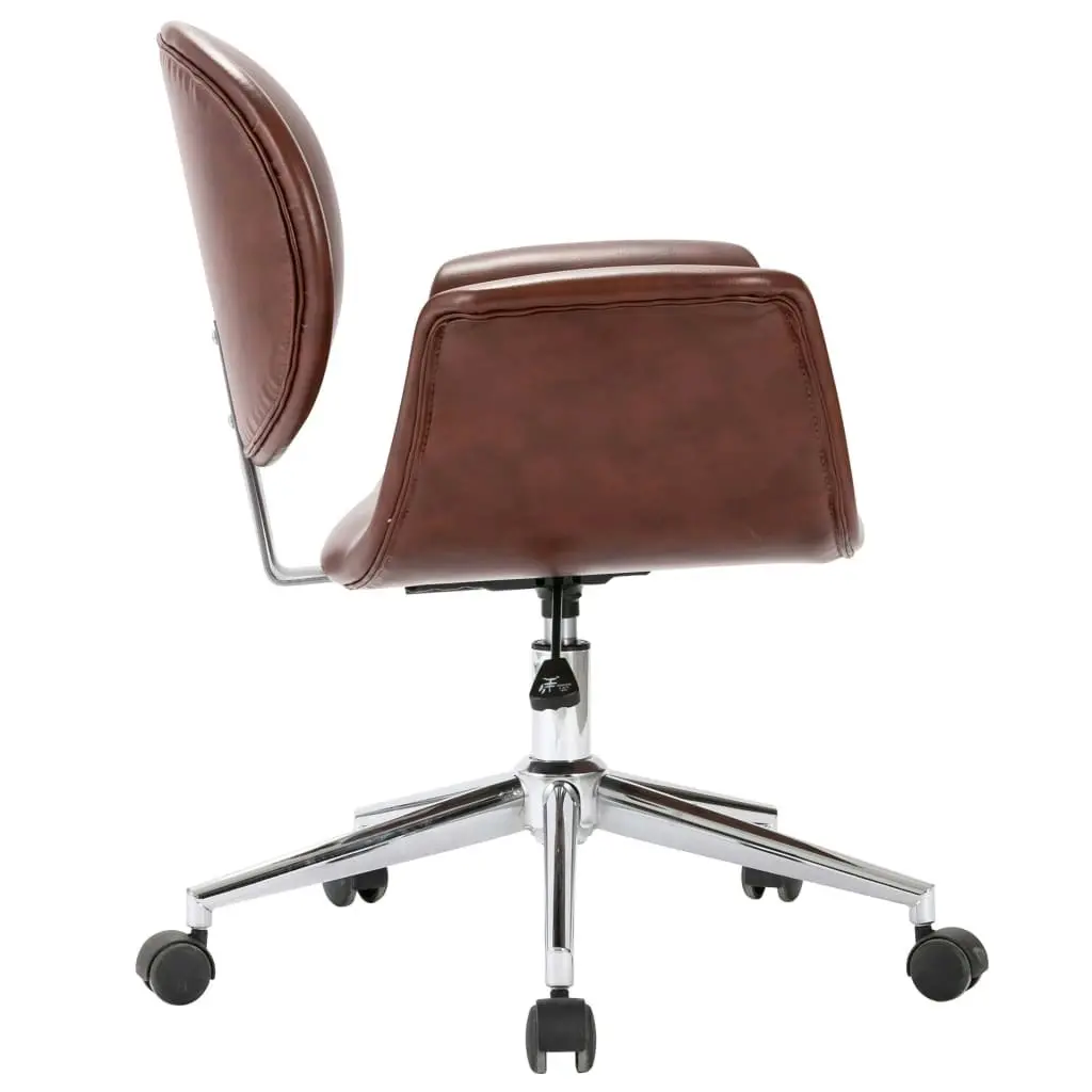 Swivel Dining Chairs 2 pcs Brown Faux Leather 3054860