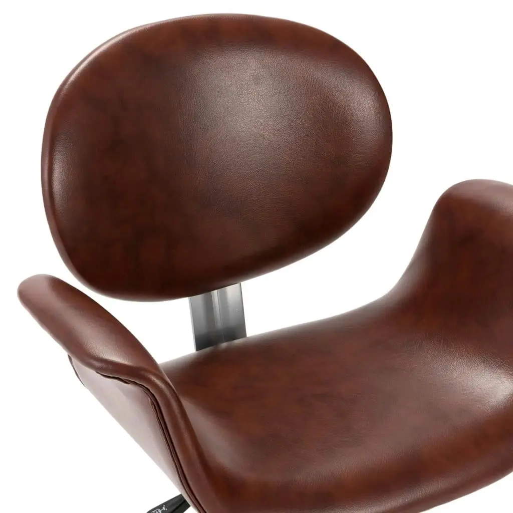 Swivel Dining Chairs 2 pcs Brown Faux Leather 3054860