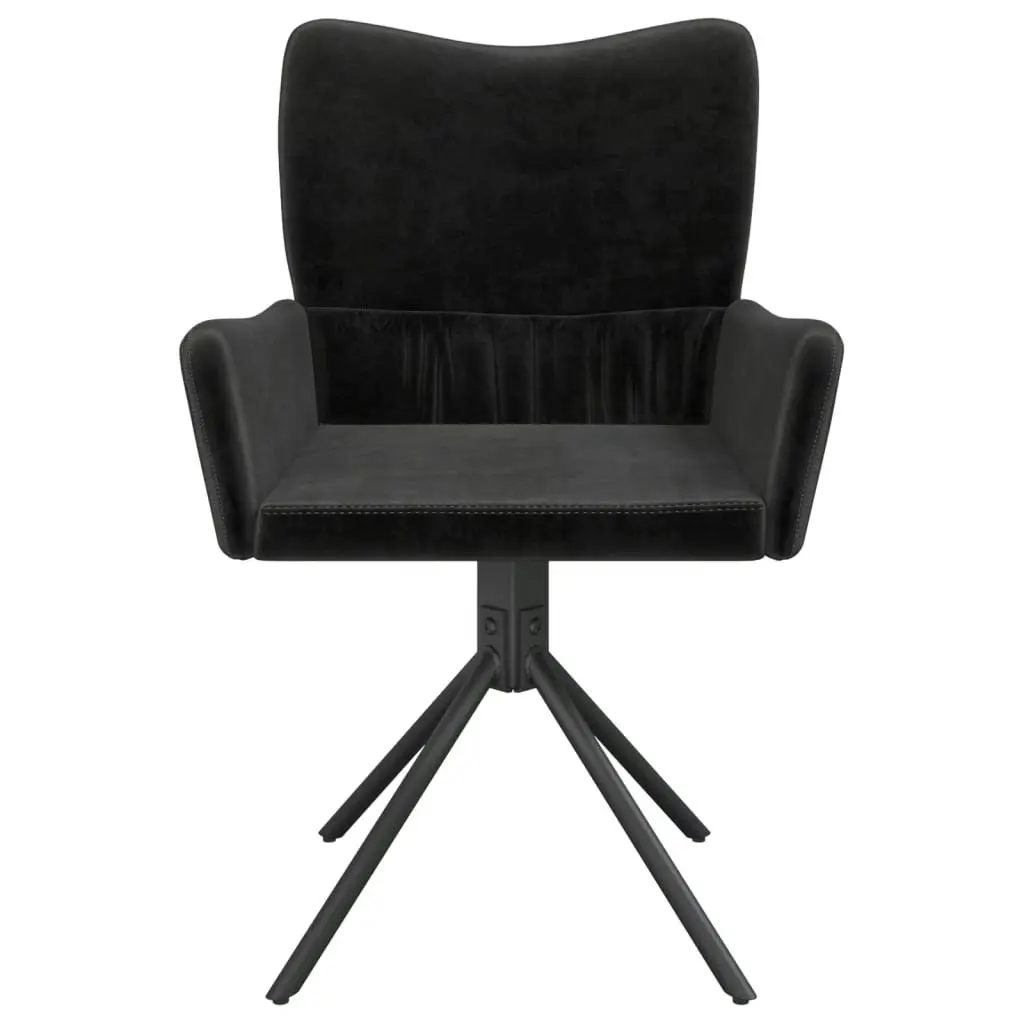 Swivel Dining Chairs 2 pcs Black Velvet 344815