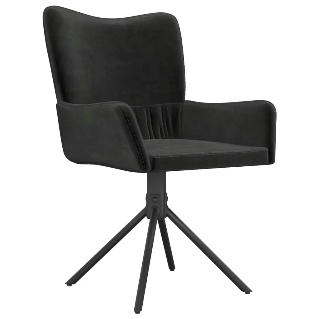 Swivel Dining Chairs 2 pcs Black Velvet 344815