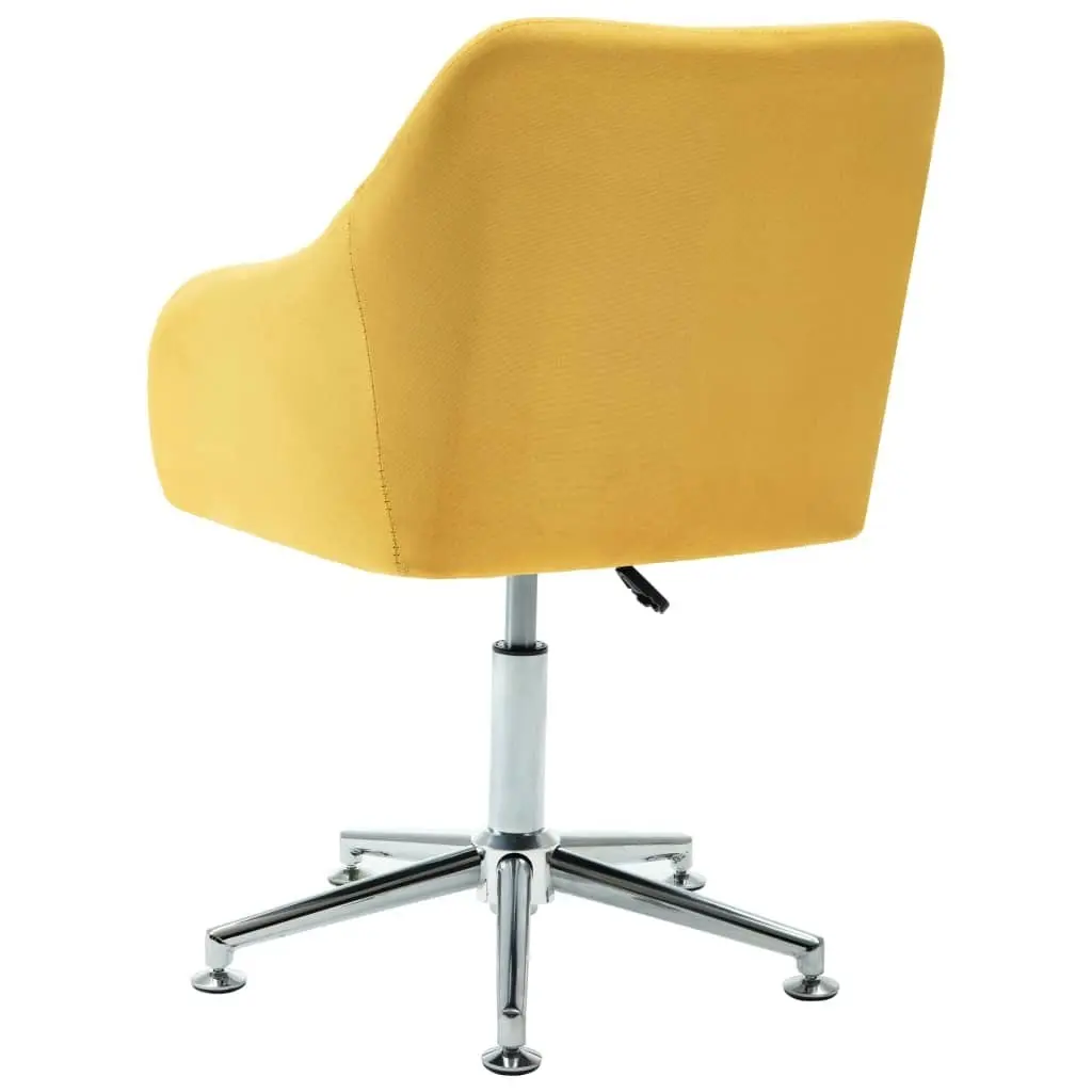 Swivel Dining Chair Yellow Fabric 323038