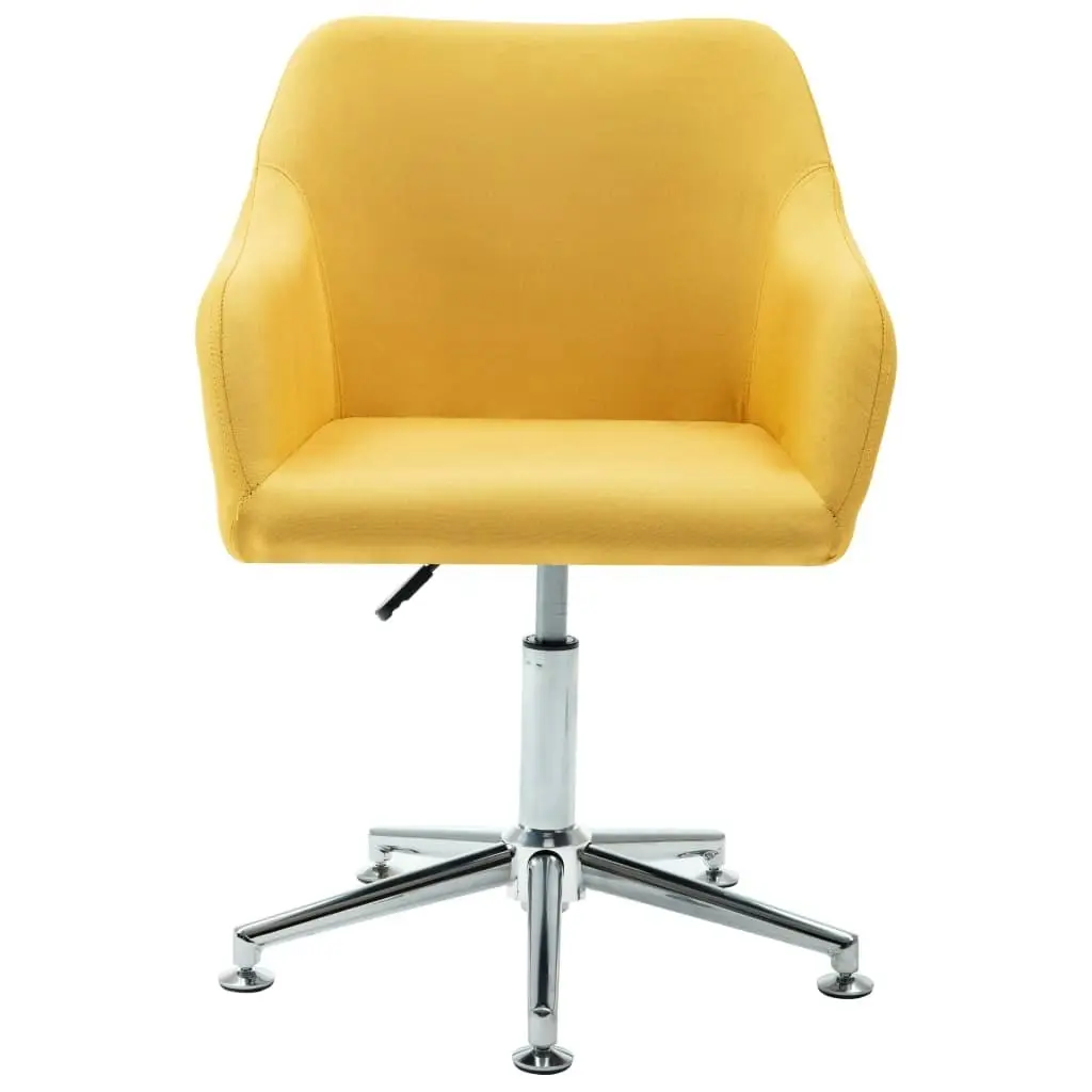 Swivel Dining Chair Yellow Fabric 323038